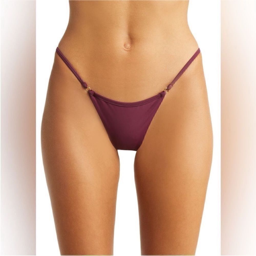 HOUSE OF CB NWT Thong Bikini Bottoms in Prune Size Large